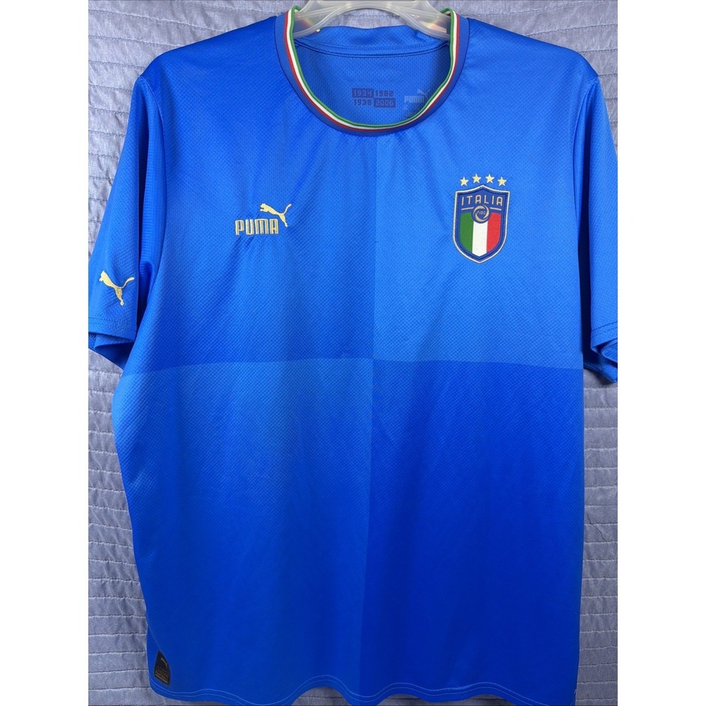 Puma Italy National Team Soccer Jersey Mens XXL DRYCELL Blue Italia